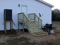 Rear entry steps.