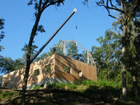 Rafters going up.