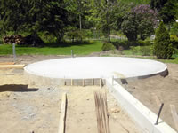 Starting from a cement pad.